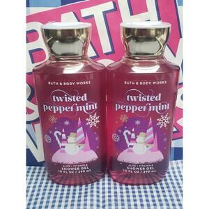 BBW Twisted Peppermint Shower Gel Body Wash Set of 2